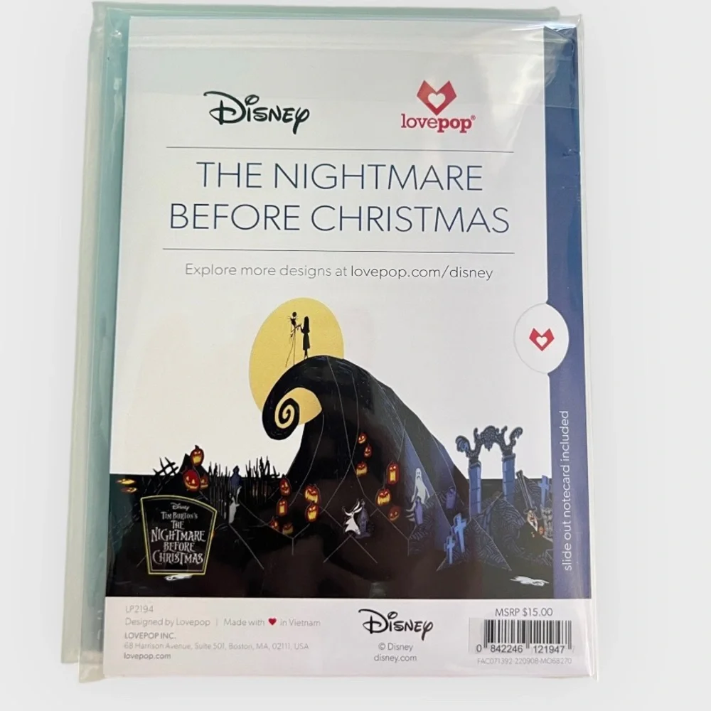 Lovepop Disney Tim Burton's The Nightmare Before Christmas Pop Up Card